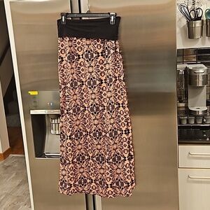 💕DAINTY HOOLIGAN💕 Tyche Midi Skirt ~ Pink & Black Print Large